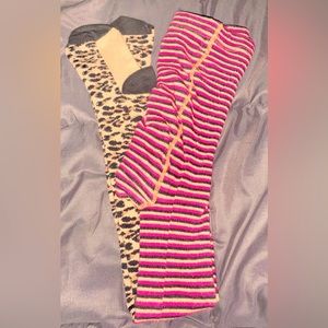 Hanna Andersson girls ribbed tights.  Size 5/6